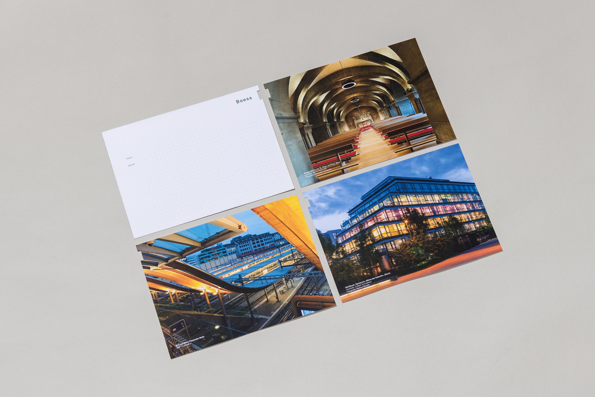 durchzwei, Boess+Partner, Karten durchzwei, Boess+Partner, Korrespondenzkarte
